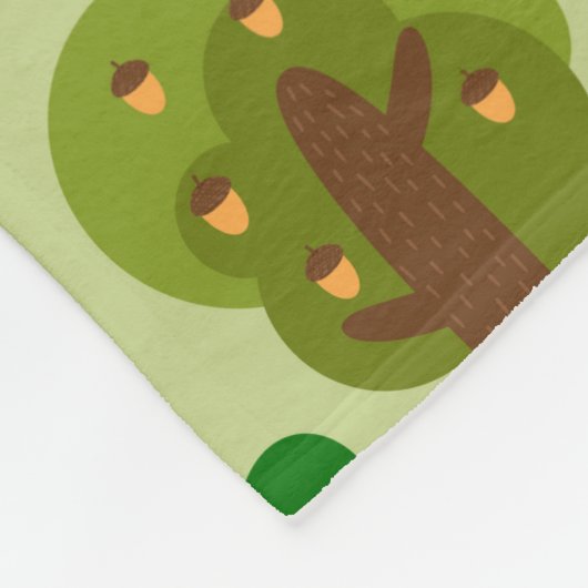 Adorable Forest Animals Fleece Blanket (Ecke)