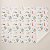 Adorable Forest Animals Sherpa Blanket Sherpadecke (Vorderseite (Horizontal))