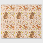 Adorable Forest Crites Geschenkpapier (Flach)