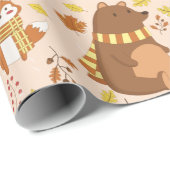 Adorable Forest Crites Geschenkpapier (Rolleneckpunkt)