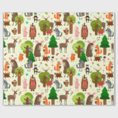 Adorable Forest Crites Geschenkpapier (Flach)