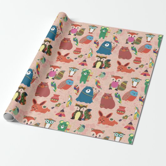Adorable Forest Crites Geschenkpapier (Ungerollt)