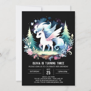 Adorable Forest Horse Geburtstag Einladung