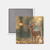Adorable Fowl Watt ein fallendes Leaf in einer Ser Magnet (Vorderseite/Rückseite)