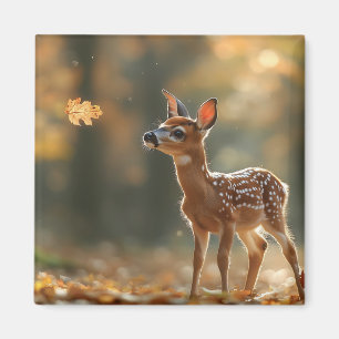 Adorable Fowl Watt ein fallendes Leaf in einer Ser Magnet