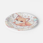 Adorable Fox Baby Dusche Pappteller (Schrägansicht)