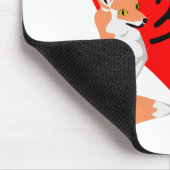 Adorable Fox Cartoon Liebe Herz Mousepad (Ecke)