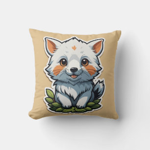 Adorable Fox Cub Sticker - Niedliche Wildtiere Art Kissen