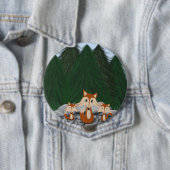 Adorable Fox Family Button (Beispiel)
