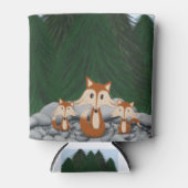 Adorable Fox Family Dosenkühler (Vorderseite)