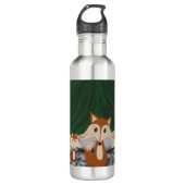 Adorable Fox Family Edelstahlflasche (Vorderseite)
