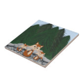 Adorable Fox Family Fliese (Seite)