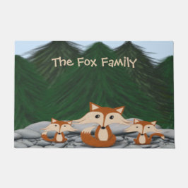 Adorable Fox Family Fußmatte