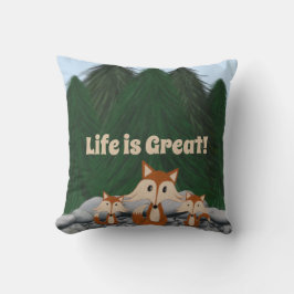 Adorable Fox Family  Kissen