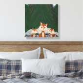 Adorable Fox Family Leinwanddruck (Insitu (Schlafzimmer))
