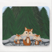 Adorable Fox Family Mousepad (Vorne)
