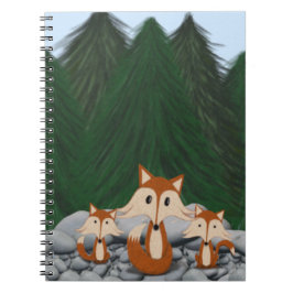 Adorable Fox Family Notizblock