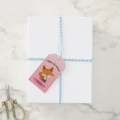 Adorable Fox Happy Birthday Gift Tag Geschenkanhänger (Mit Garn)