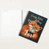 Adorable Fox Liebe Couple Illustration Planer (Anzeige)