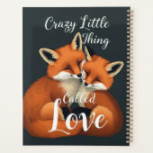 Adorable Fox Liebe Couple Illustration Planer (Rückseite)