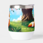 Adorable Fox sitzend unter Tree-68563 (Links)