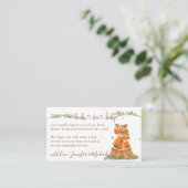 Adorable Fox-Themed Bücher für Babykarten Begleitkarte (Stehend Vorderseite)