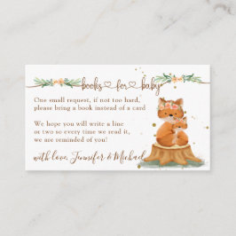 Adorable Fox-Themed Bücher für Babykarten Begleitkarte