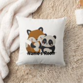 Adorable Fox und Panda Friends Kids Throw Kissen (Decke)