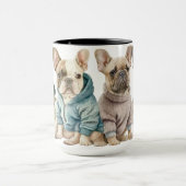 ADORABLE FRANZÖSISCHE BULLDOGS MIT SWEATERN TASSE (Zentrum)
