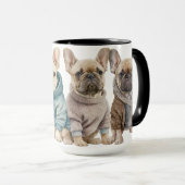 ADORABLE FRANZÖSISCHE BULLDOGS MIT SWEATERN TASSE (VorderseiteRechts)