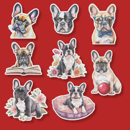 Adorable French Bulldog Collection Aufkleber