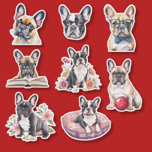 Adorable French Bulldog Collection Aufkleber