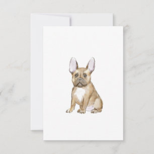 Adorable french bulldog puppy dankeskarte