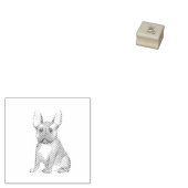 Adorable french bulldog puppy gummistempel (Stempel)