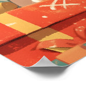 Adorable French Bulldog with Christmas Gifts Poster (Ecke)