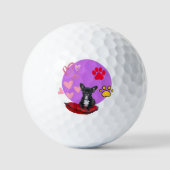Adorable frienchie puppy with hearts golfball (Vorderseite)