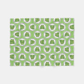 Adorable Frog Muster Apple Green Fleece Blanket (Vorderseite (Horizontal))