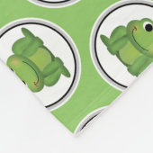 Adorable Frog Muster Apple Green Fleece Blanket (Ecke)