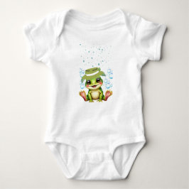 Adorable Froggy Baby Bodysuit. Baby Strampler