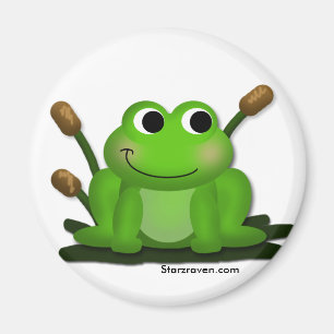 Adorable Froggy Round Magnet