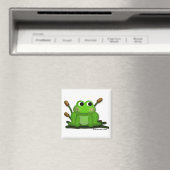 Adorable Froggy Square Magnet (In Situ (Geschirrspüler))