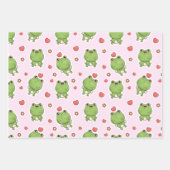 Adorable Frogs Collection - Niedliche Froschthemen Geschenkpapier Set (Vorderseite 3)