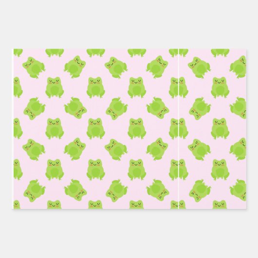 Adorable Frogs Collection - Niedliche Froschthemen Geschenkpapier Set (Vorderseite 2)