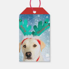 Adorable frohe Weihnachts Labrador Hund Geschenkanhänger