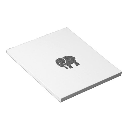 Adorable fröhliche niedliche Elefant Notizblock (angewinkelt)