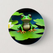 Adorable Frosch Birthday Button (Vorderseite)