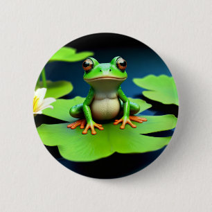 Adorable Frosch Birthday Button