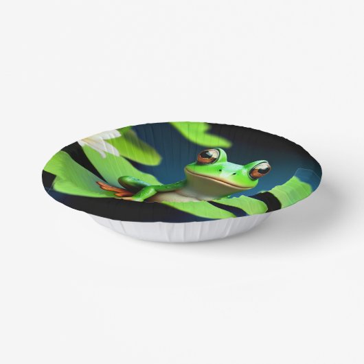 Adorable Frosch Birthday Pappteller (Gewinkelt)