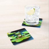 Adorable Frosch Birthday Rechteckiger Pappuntersetzer (Vor Ort)