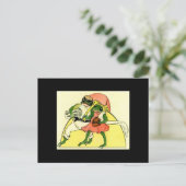 Adorable Frosch Couple Postkarte (Stehend Vorderseite)